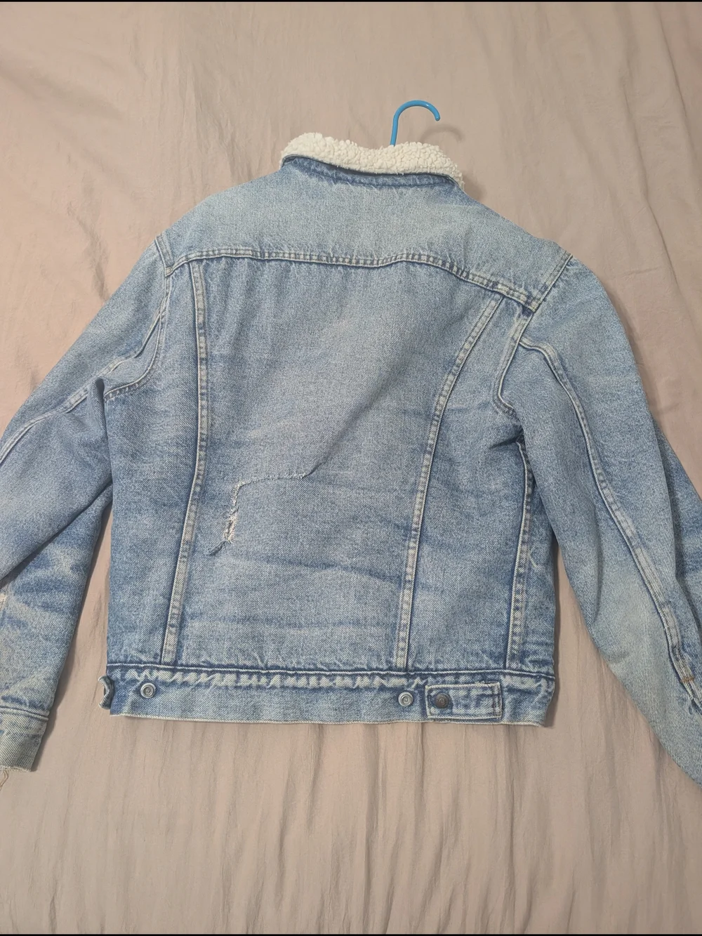 Levi's Light Blue Denim Sherpa Trucker Jacket
